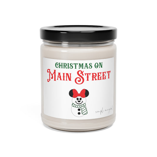 Minnie Snowman Scented Soy Candle, 9oz