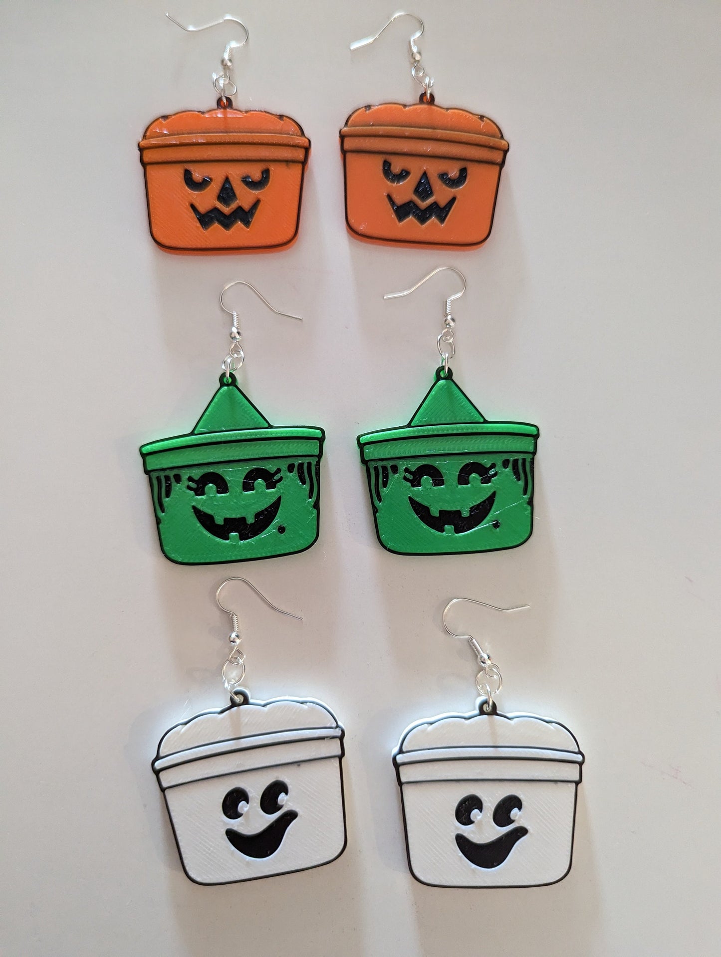 Halloween Bucket Earrings