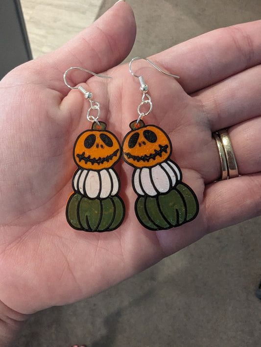 Halloween Pumpkin Stack Earrings